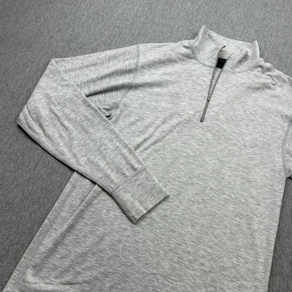 REI Co-op 1/4 Zip Long Sleeve Pullover Mens Small Gray Outdoor Hiking